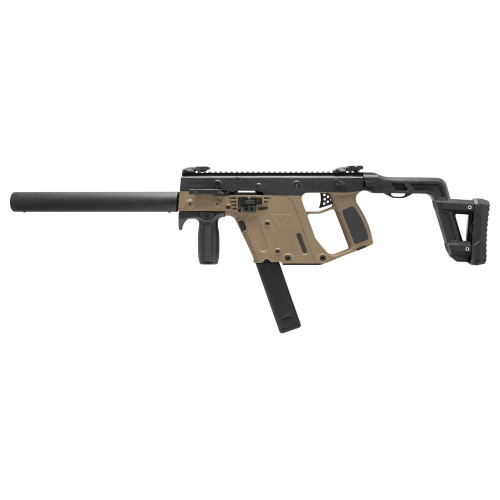 Kriss Vector CRB 45 ACP, 16″ Faux Suppressor Barrel, Flat Dark Earth, Black Furniture, 30rd