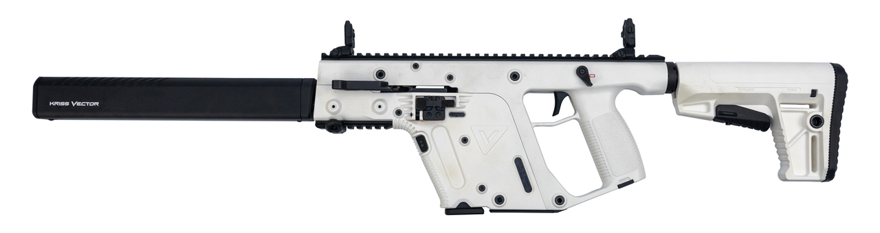 Kriss Vector Gen II Carbine Used .45 ACP, 16″ Barrel, Defiance M4 Stock, Alpine White, 13rd