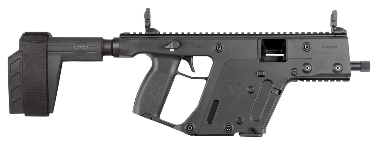 Kriss Vector SDP-SB 9mm, 5.5″ Barrel, SBX-K Brace, Black, Glock Style Mags, 17rd