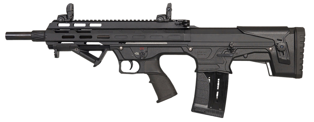 Landor Arms Bullpup 12 Ga 3″, 18.5″ Barrel, Black, Fixed Bullpup Stock, Flip Sights