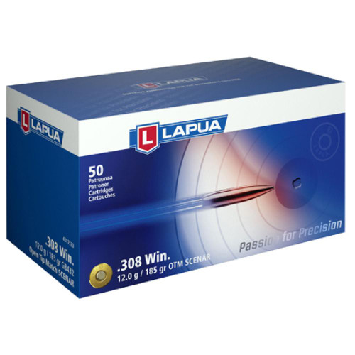 Lapua 308 Winchester Scenar, 185gr, High Point Boat Tail, 50rd Box