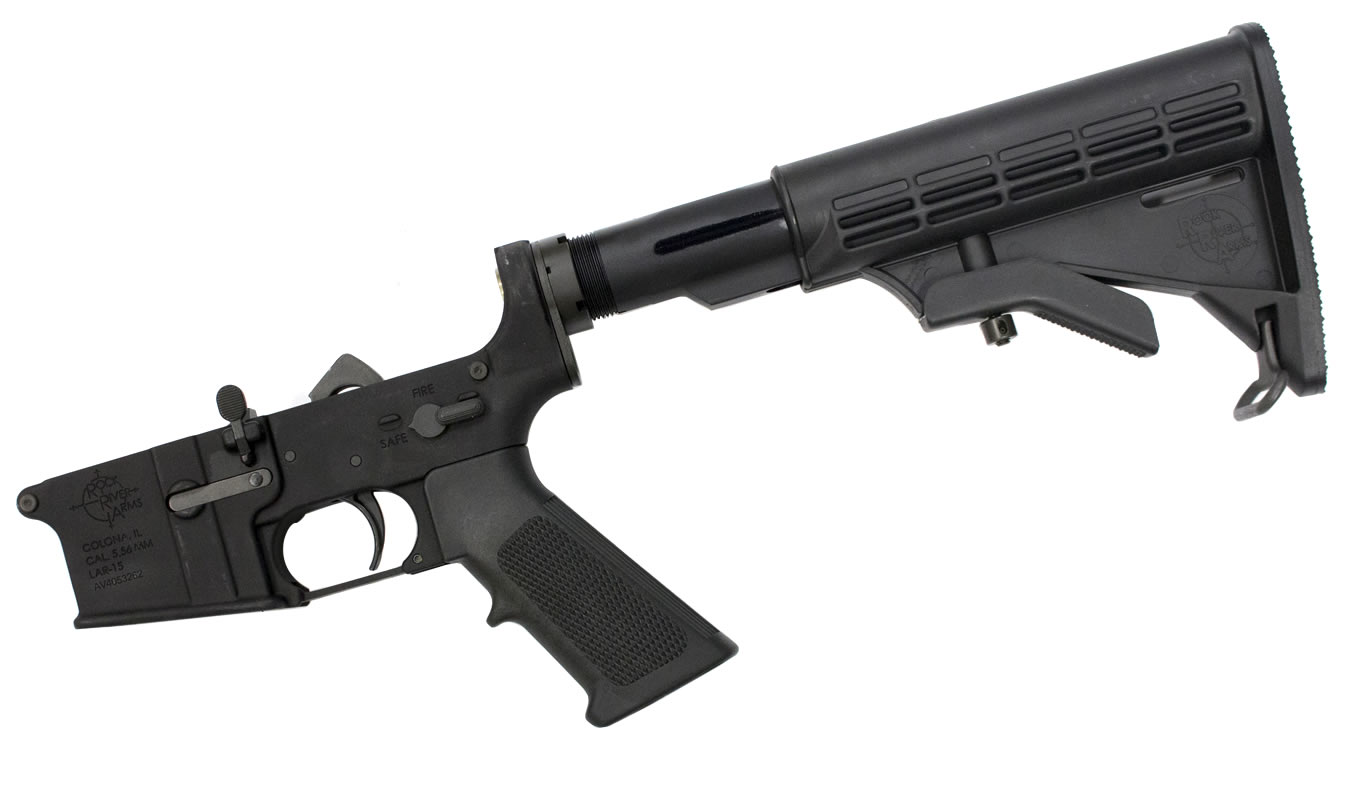 LAR-15/AR-15 5.56mm Complete Lower Receiver with 6-Position Stock