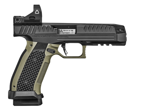 Laugo Alien Full Kit 9mm, 4.8″ Threaded Barrel, Black/Green, 17rd