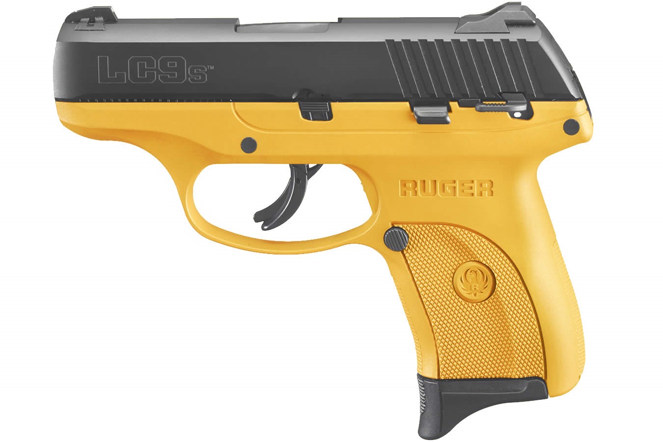 LC9s 9mm Luger Carry Conceal Pistol with Yellow Cerakote Frame