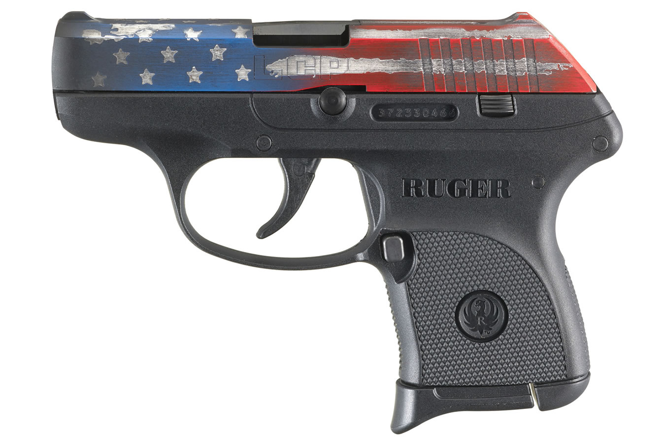 LCP 380 ACP Carry Conceal Pistol with American Flag Cerakote Slide