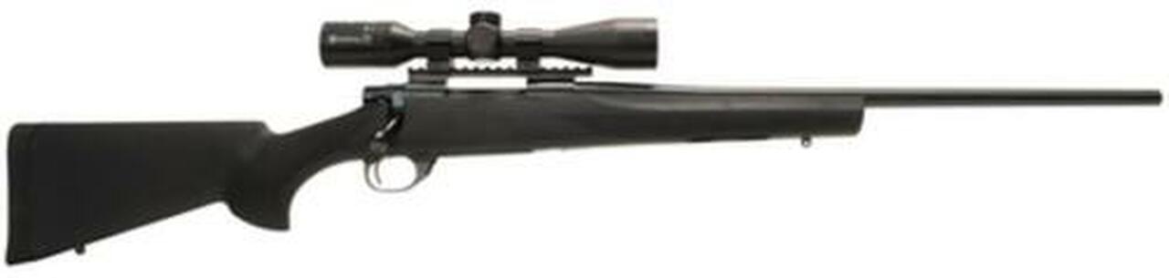 Legacy Howa/Hogue Package .223 Remington 22″ Barrel Blue Finish Hogue Overmolded Stock Black Nikko Stirling Panamax 3-9x40mm Riflescope With Rings/Base 5rd