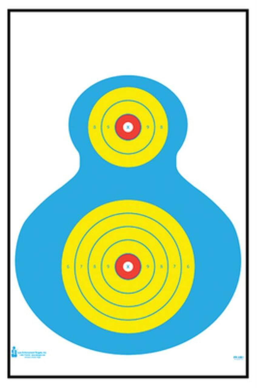 Looper Law Enforcement High Visibility Fluorescent Silhouette Target 19×25″, 100/Pack
