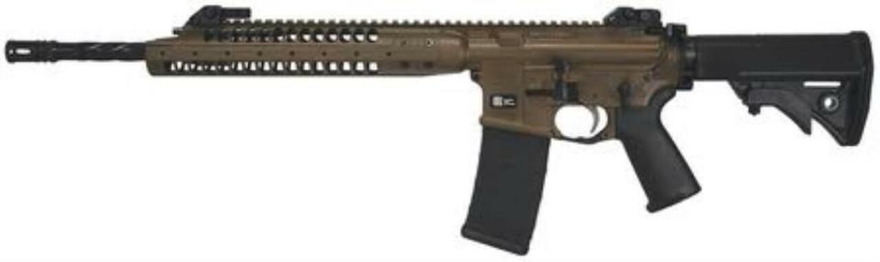 LWRC IC-A5 Rifle 5.56mm NATO 16″ Spiral Fluted Barrel Compact Stock Patriot Brown 30 Rd Mag