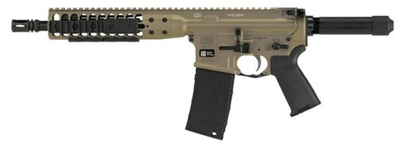 LWRC Individual Carbine Direct Impingement AR=15 Pistol, 5.56/..223, 10.5″ Barrel 30rd Mag, Flat Dark Earth