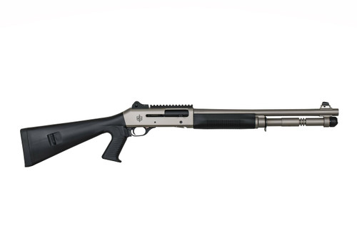 MAC 1014 Marine 12 Ga, 3″ Chamber 18.5″ Barrel, Nickel, Black Furniture, 5rd