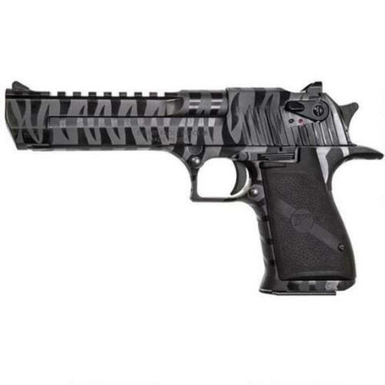 Magnum Research Desert Eagle, .50 AE, 6″ Brrel, Black Tiger Stripe 8rd Mag