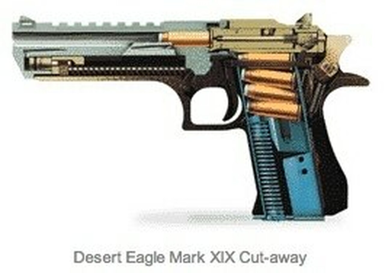 Magnum Research Desert Eagle Mark XIX 44 RemMag 6″ Barrel, Black Synthetic Grip Black, 8rd