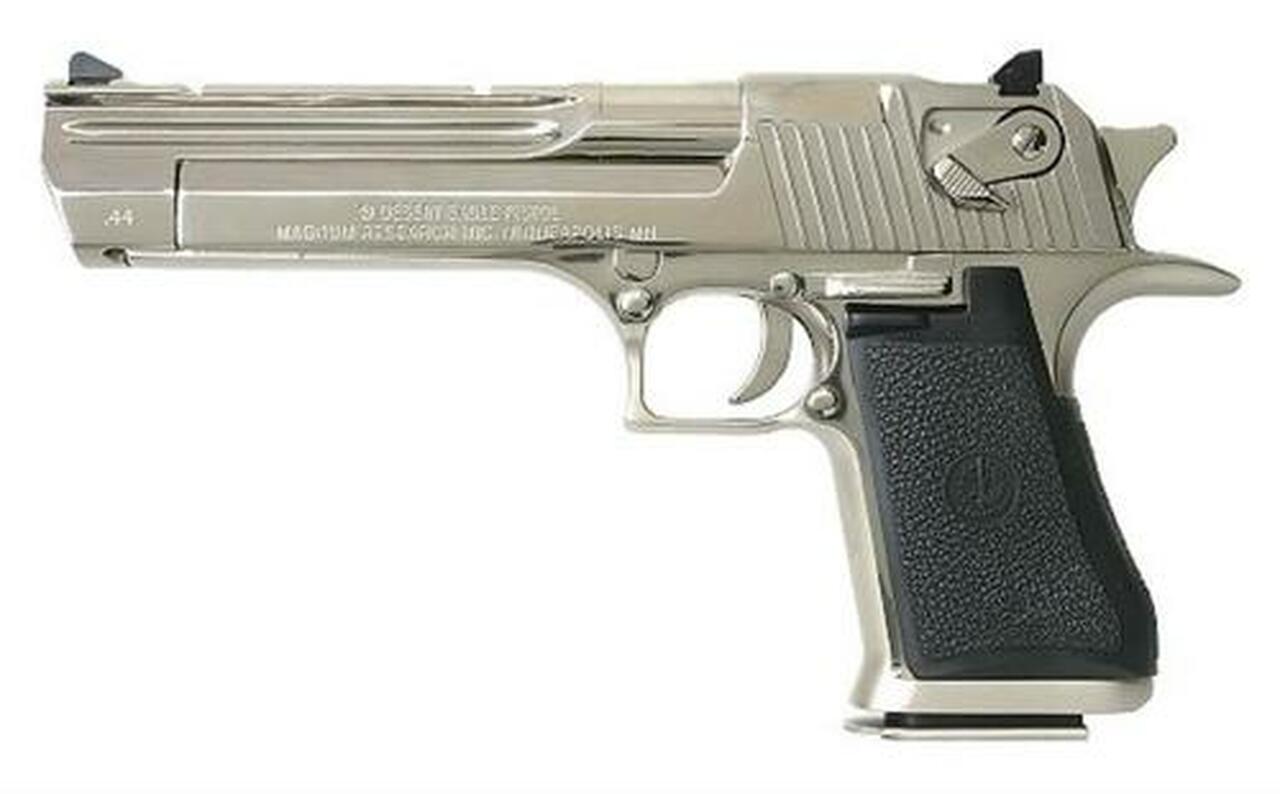 Magnum Research Desert Eagle Mark XIX 44Mag 6″ Barrel, Black Synthetic Bright Nickel, 8rd