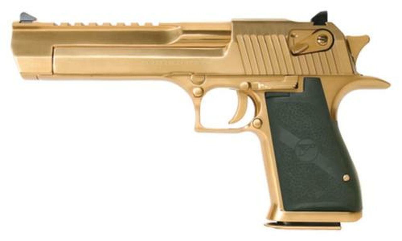 Magnum Research Desert Eagle Mark XIX 50AE 6″ Barrel, Black Synthetic Titanium Gold, 7rd