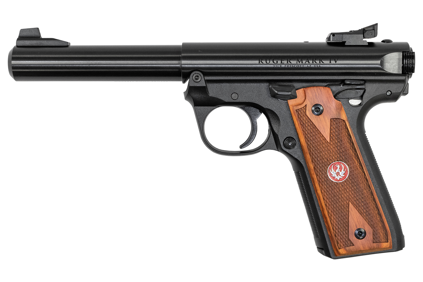 Mark IV 22/45 22 LR Semi-Auto Pistol with Wood Grips