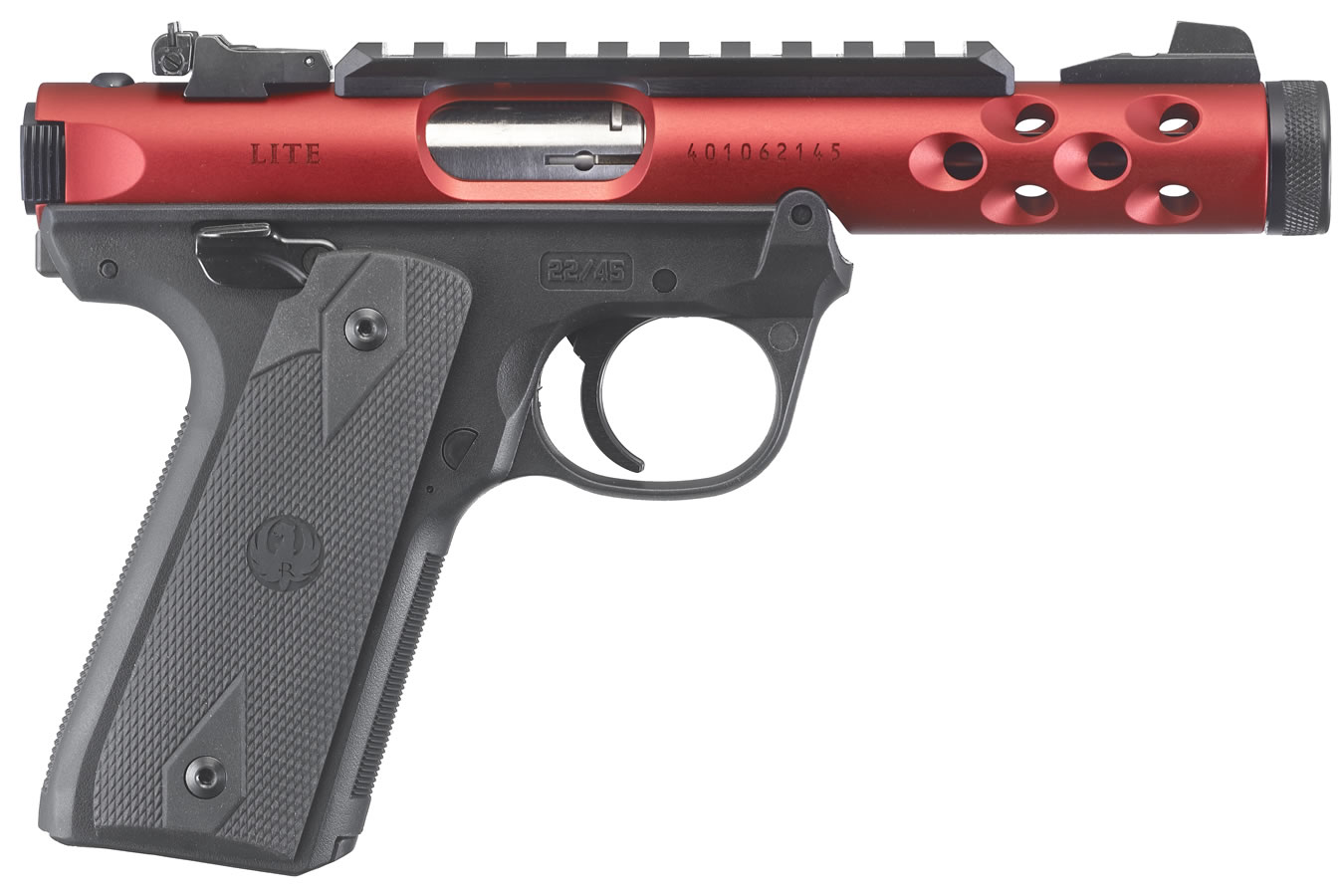 Mark IV 22/45 Lite 22LR Red Anodized with Threaded Barrel