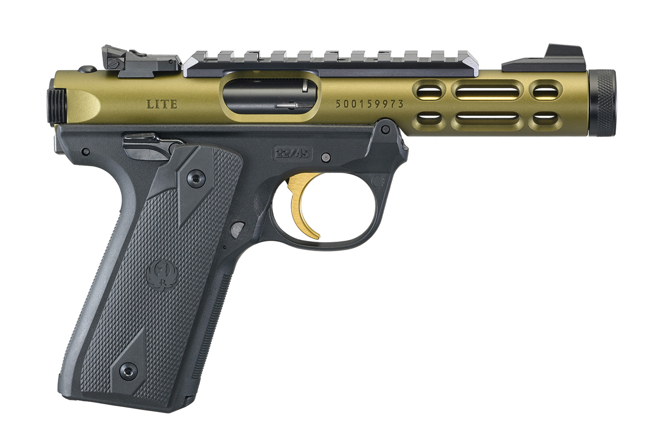 Mark IV 22/45 Lite 22LR Rimfire Pistol with OD Green Anodized Silde