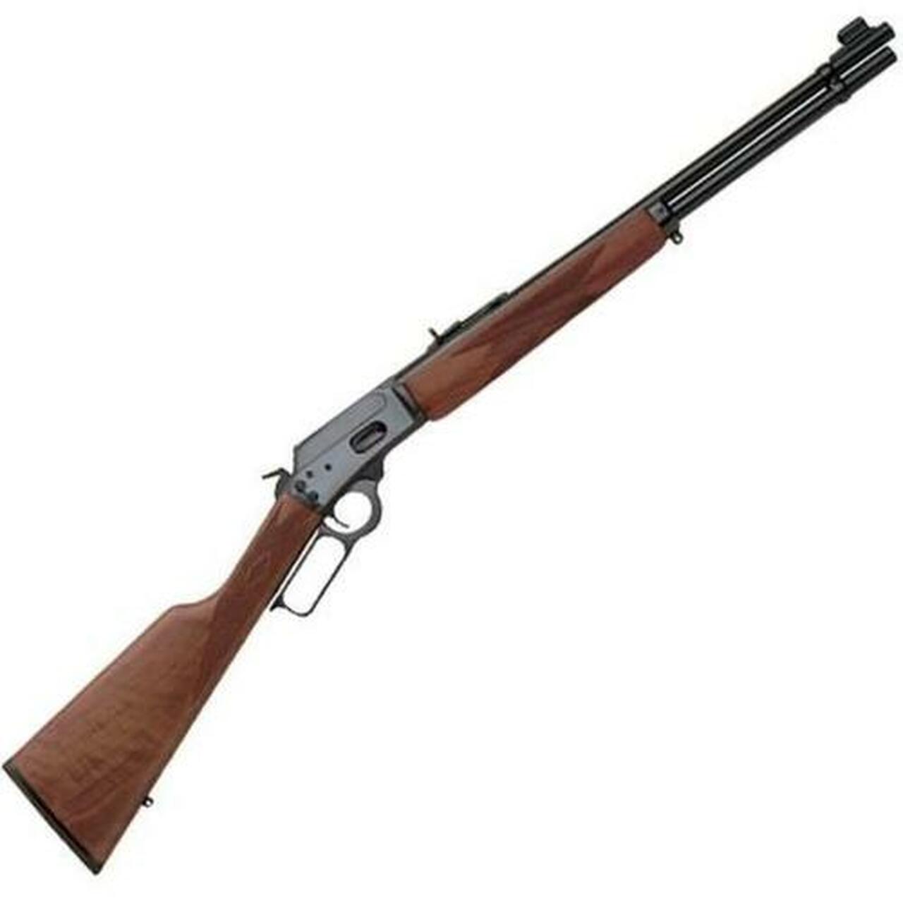 Marlin 1894, Lever Action, 45 Long Colt, 20″, Blued, Straight Walnut, Right Hand, Semi-Buckhorn, Hood Front, 10rd