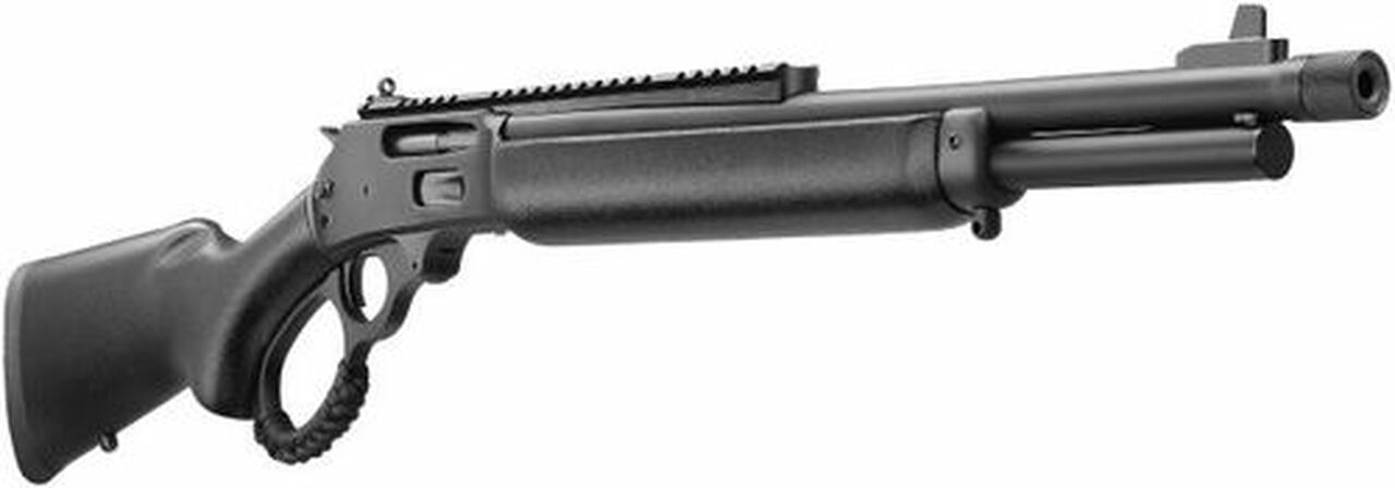 Marlin 336 Dark Series 30-30 Win 16″ Threaded Barrel, Black Matte Finish, Black Webbed Stock, XS Rail