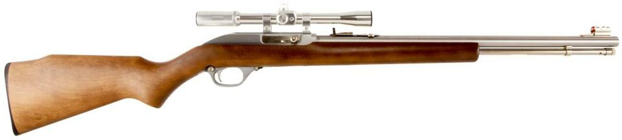 Marlin 60 W/Scope 22LR 19″ Barrel Hardwood Stock SS Finish