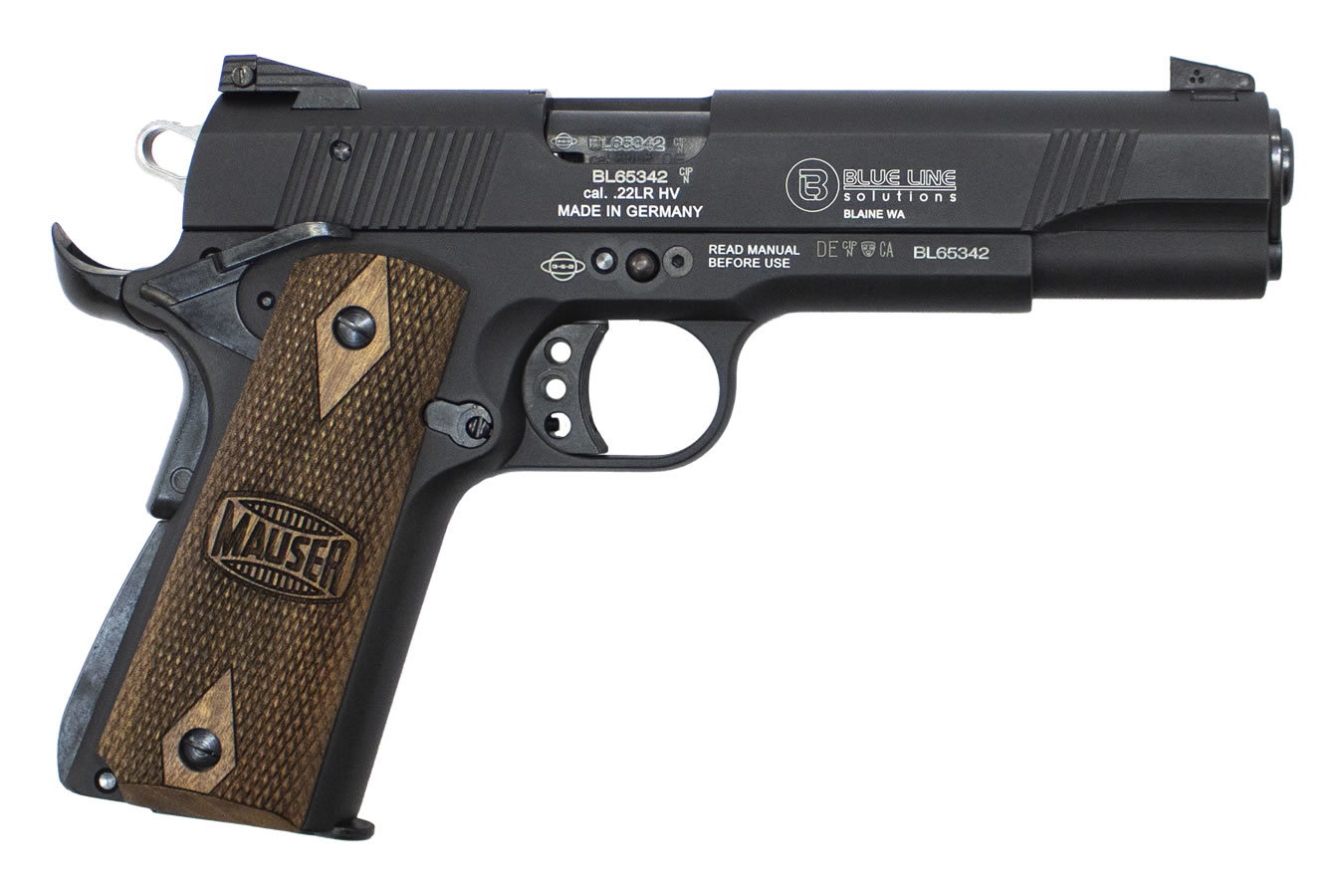 Mauser 1911-22 22LR Pistol with Walnut Grips