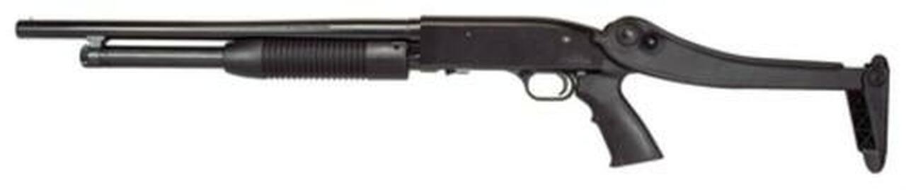 Maverick 88 Security 12 Ga 3″ 18.5″ Barrel Cylinder Choke Black Synthetic ATI Top-Folding Stock 6rd