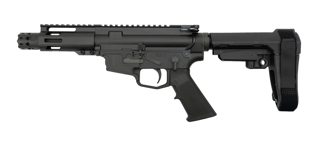 MCM DS9-S Pistol, 9mm, Rear Charging, 5″ Barrel, MP5 Mag, Black Cerakote