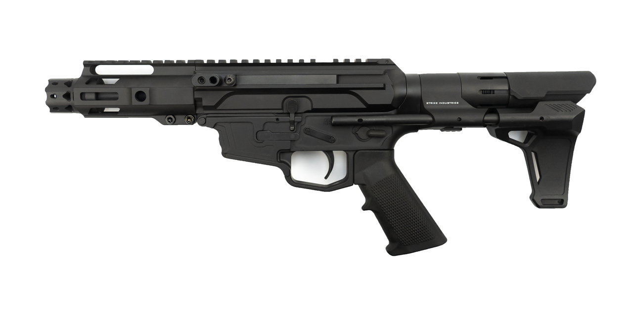 MCM Firearms DS9-S Side Charging Pistol, 9mm, 4.5″ Barrel, MP5 Magazine, Black Cerakote