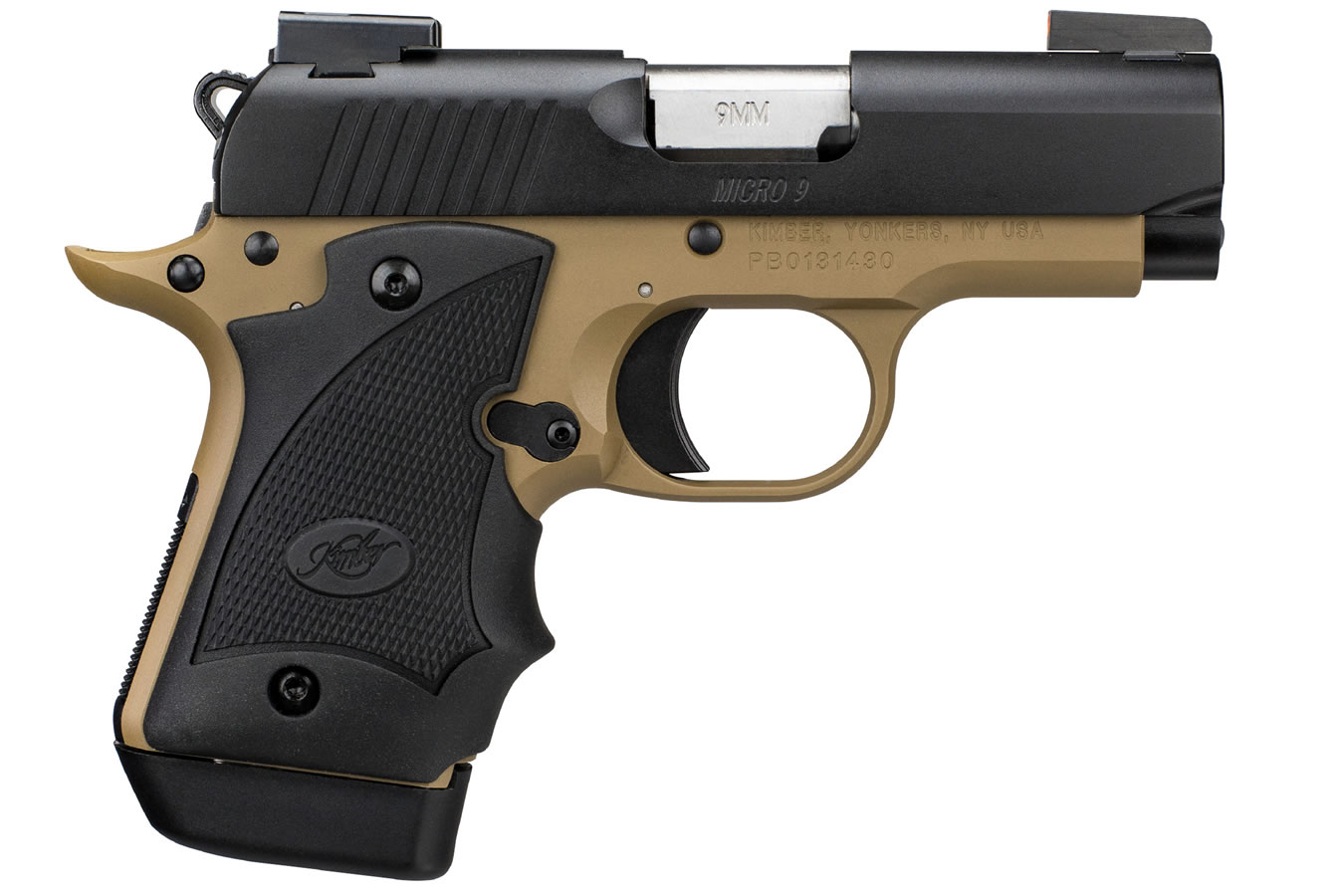 Micro 9 Desert Night (DN) 9mm Carry Conceal Pistol with TruGlo TFX Pro Sights
