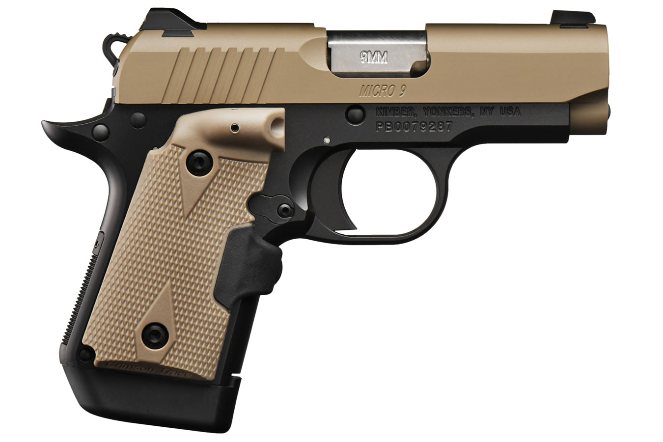 Micro 9 Desert Tan (FDE) 9mm with Crimson Trace Lasergrips
