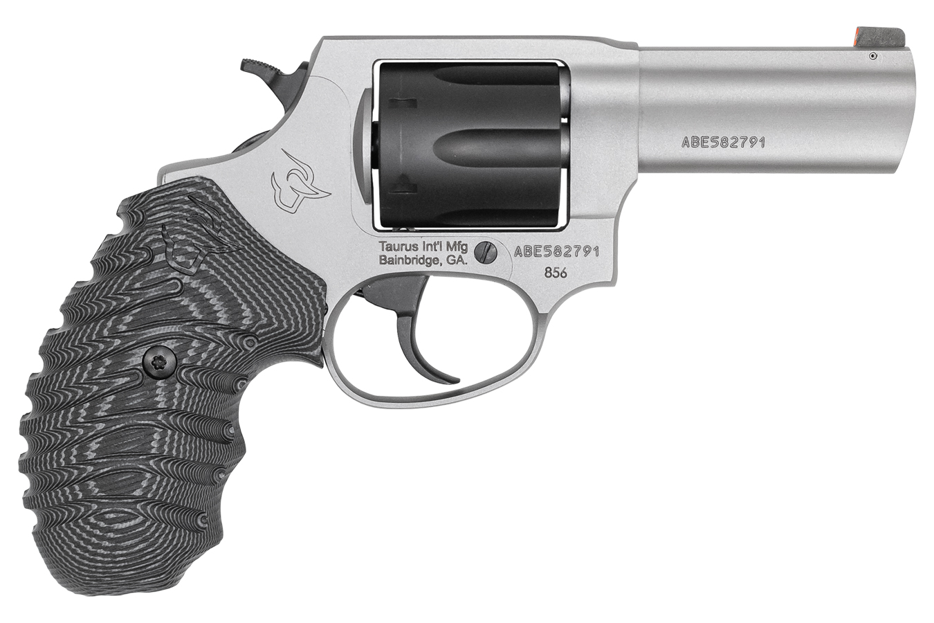 Model 856 38 Special Revolver with Matte Stainless Finish and G10 VZ Grips