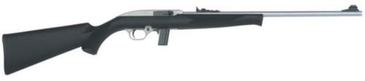 Mossberg 10 + 1 22LR Semi-Automatic, Silver Finish/Black Synthetic Stock
