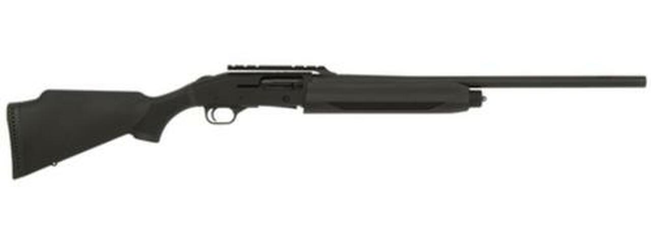 Mossberg 12 Ga/24″ Fully Rifled Barrel/Integral Scope Base/Synthetic Stock