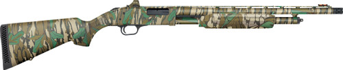 Mossberg 500 20 Ga, 3″ Chamber 20″ Barrel, Mossy Oak Greenleaf, Holosun Red Dot, 5rd