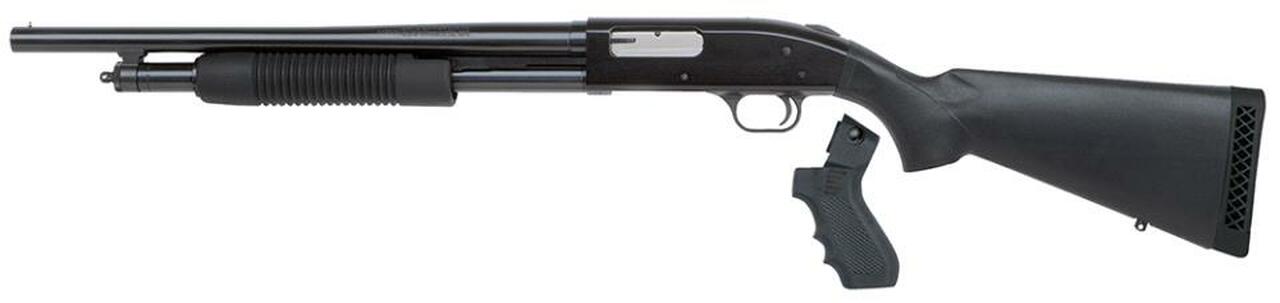 Mossberg 500 L-Series Pump 12ga 18.5″ Barrel, 3″, 6-Pos Adjustable Synthetic, PG Left Hand, 6rd