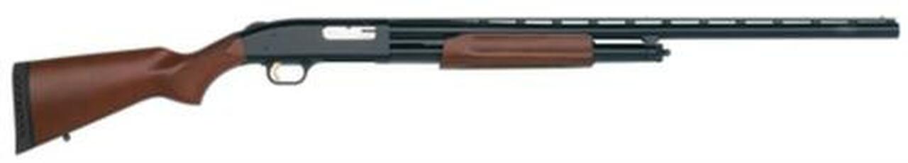 Mossberg 500 Pump 12 ga 28″ 3″ Wood Stock Blued