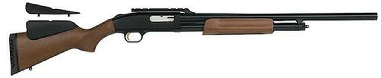 Mossberg 500 Slugster Pump 12 ga 24″ 3″ Adjustable Wood Blue Finish