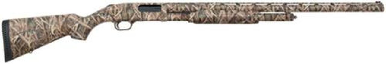 Mossberg 500 Waterfowl 12 Ga 28″ Vent Rib Ported Barrel Front Bead Fiber Optic Sight Mossy Oak Shadow Grass Blades 5rd