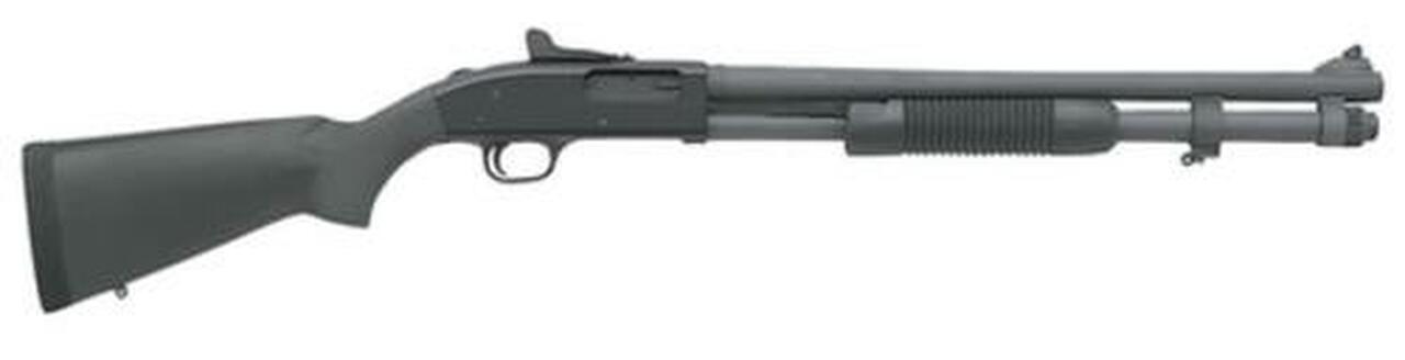 Mossberg 590 Pump 12 Ga 20″ HB 3″ GRS, Black Synthetic Stock Black, 8 rd