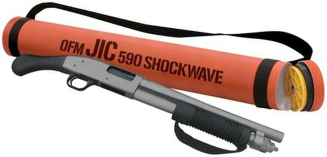 Mossberg 590 Shockwave Just In Case 12 Ga 14″ Cerakote SS Finish, Raptor Pistol Grip, Waterproof Tube