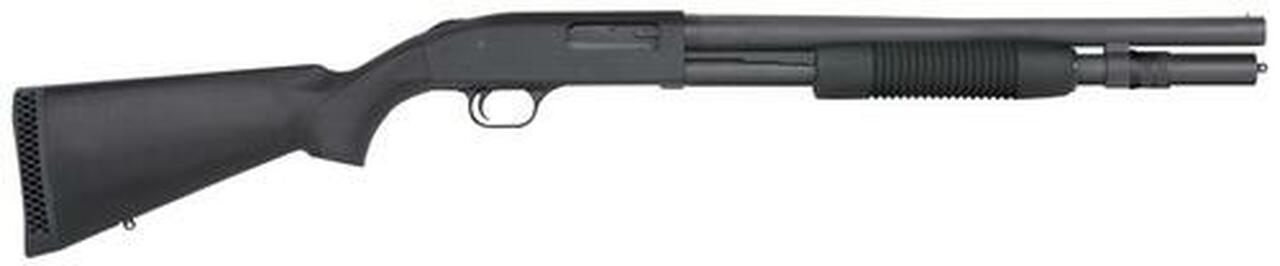 Mossberg 590 Tactical, 12 Ga, 18.5″, 7rd, 3″ Chamber, Black Synthetic, Blued
