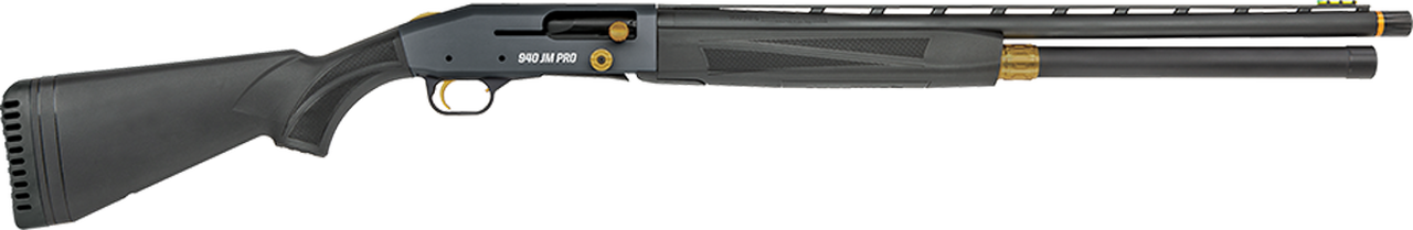 Mossberg 940 JM Pro 12 Ga, 24″ Barrel, 3″, Black/Tungsten, Fiber Optic, 9rd