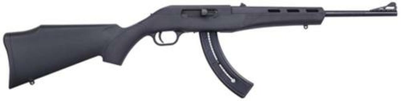Mossberg Blaze .22 LR 16.5″ Barrel Blue Finish Adjustable Sights Black Synthetic Stock 25rd