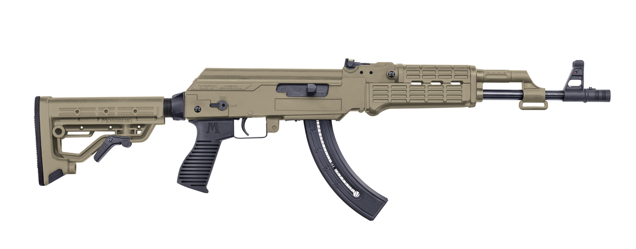Mossberg Blaze 47 22 LR, 16.5″ Barrel, Flat Dark Earth, Adj. Rifle Sights, 25rd