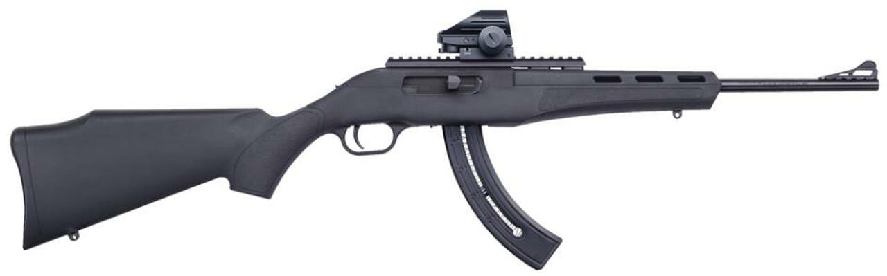 Mossberg Blaze SA 22LR 16.5″ Barrel, Dead Ringer Green Dot Synthetic Stock Black, 10rd