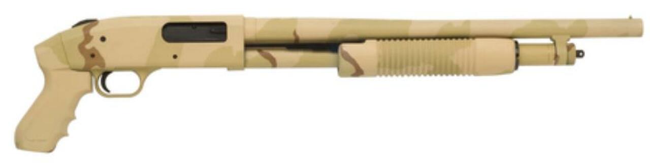Mossberg “Just In Case” 500 Kit, ‘SANDSTORM’ Camo, 12 G, 18.5″ Barrel/Survival