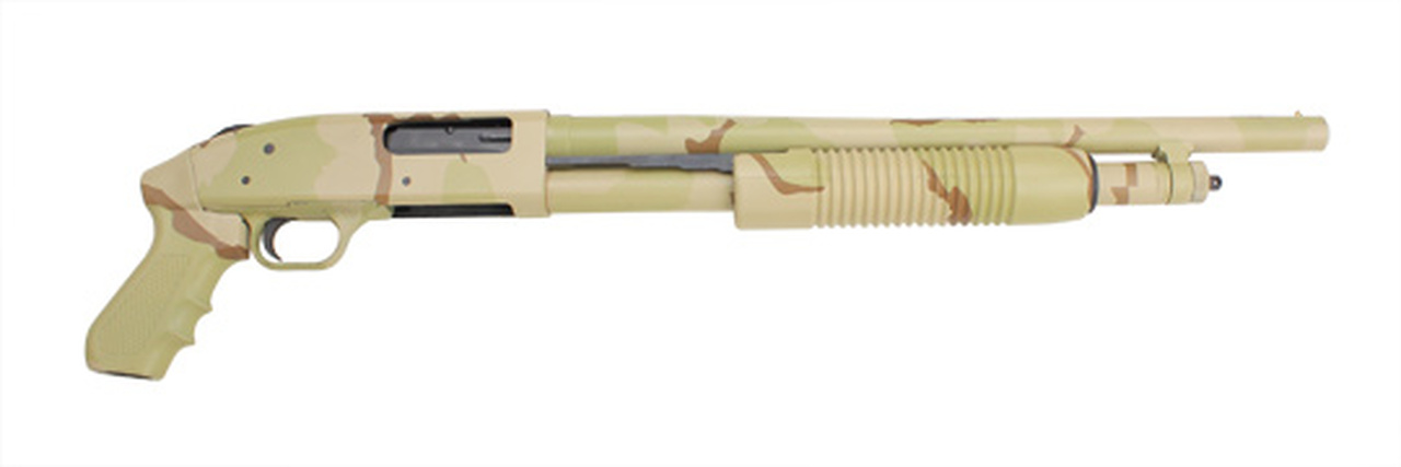 Mossberg “Just In Case” 500 Kit, ‘SANDSTORM’ Camo, 12 G, 18.5″ Barrel/Survival