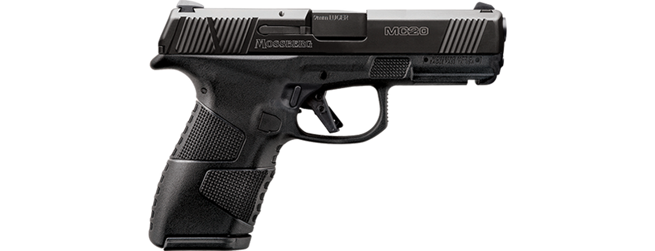 Mossberg MC-2 Compact 9mm, 4″ Barrel, Black, 3 Dot Sights, Flat Profile Trigger, 2 Mags, 1-13Rd and 1-15Rd