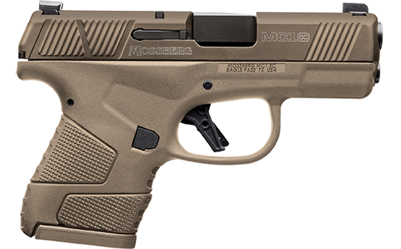 Mossberg MC1 Sub-Compact 9mm, 3.4″ Barrel, Flat Dark Earth, Tritium Night Sights, 6-7rd Mags