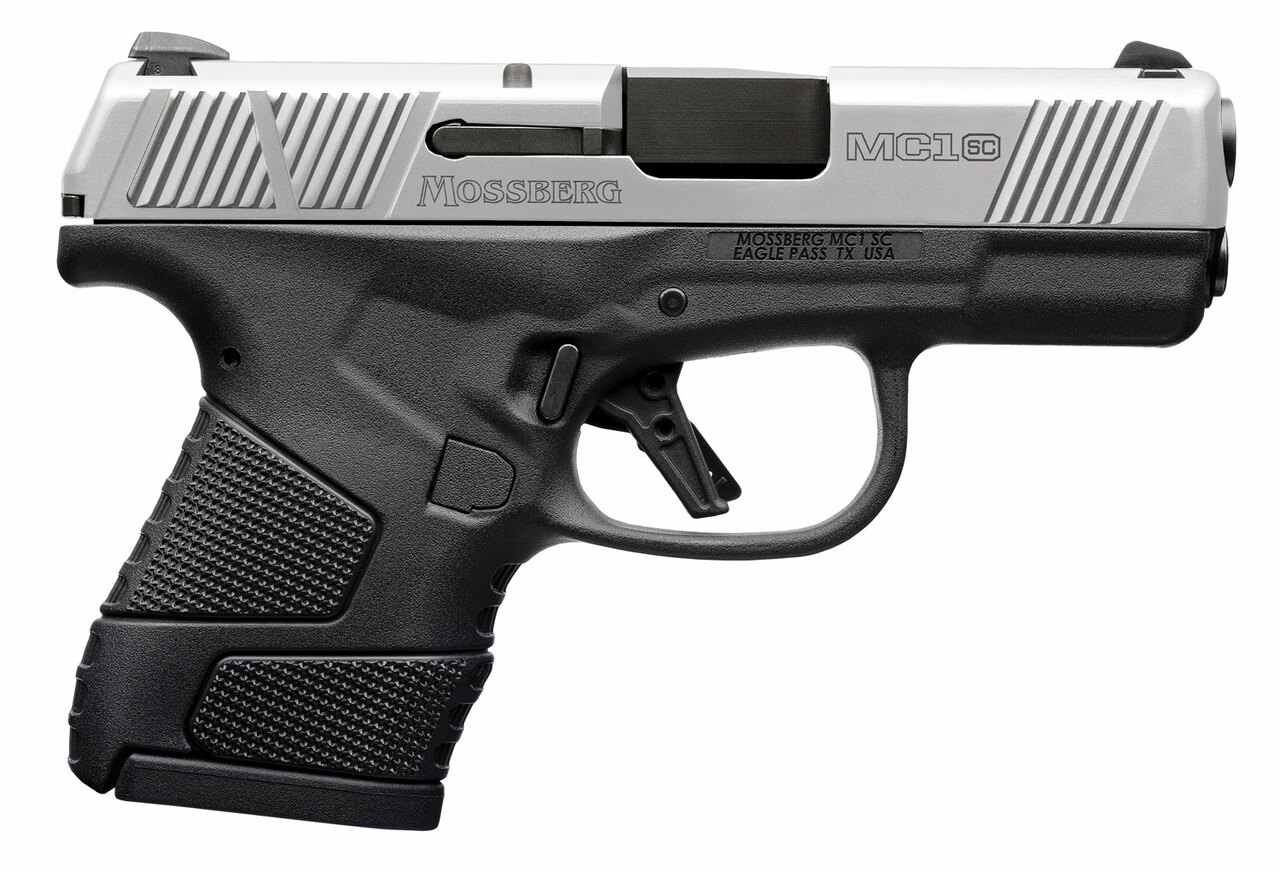 Mossberg MC1sc Sub-Compact 9mm, 3.4″ Barrel, 2-Tone, Manual Safety, 3 Dot, 6rd-7rd Mags